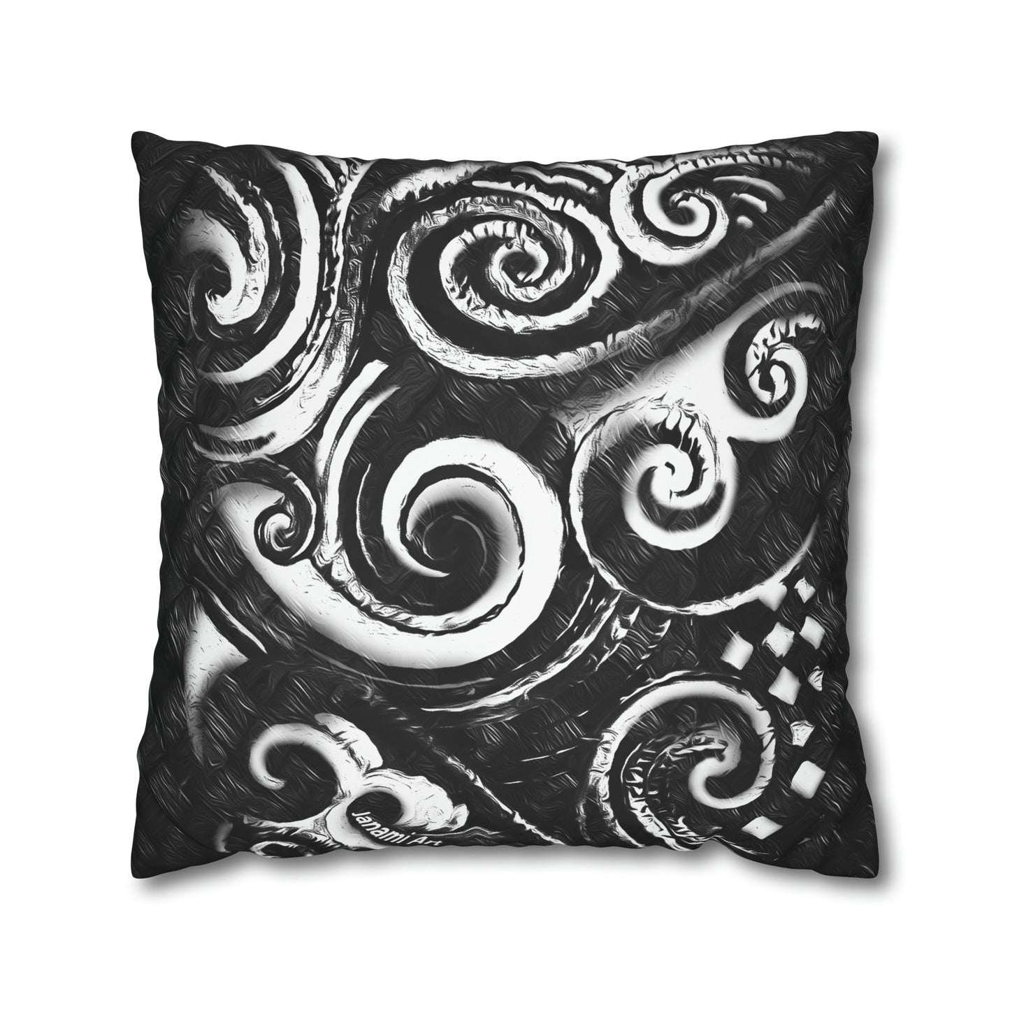 Pillowcase - koru black design