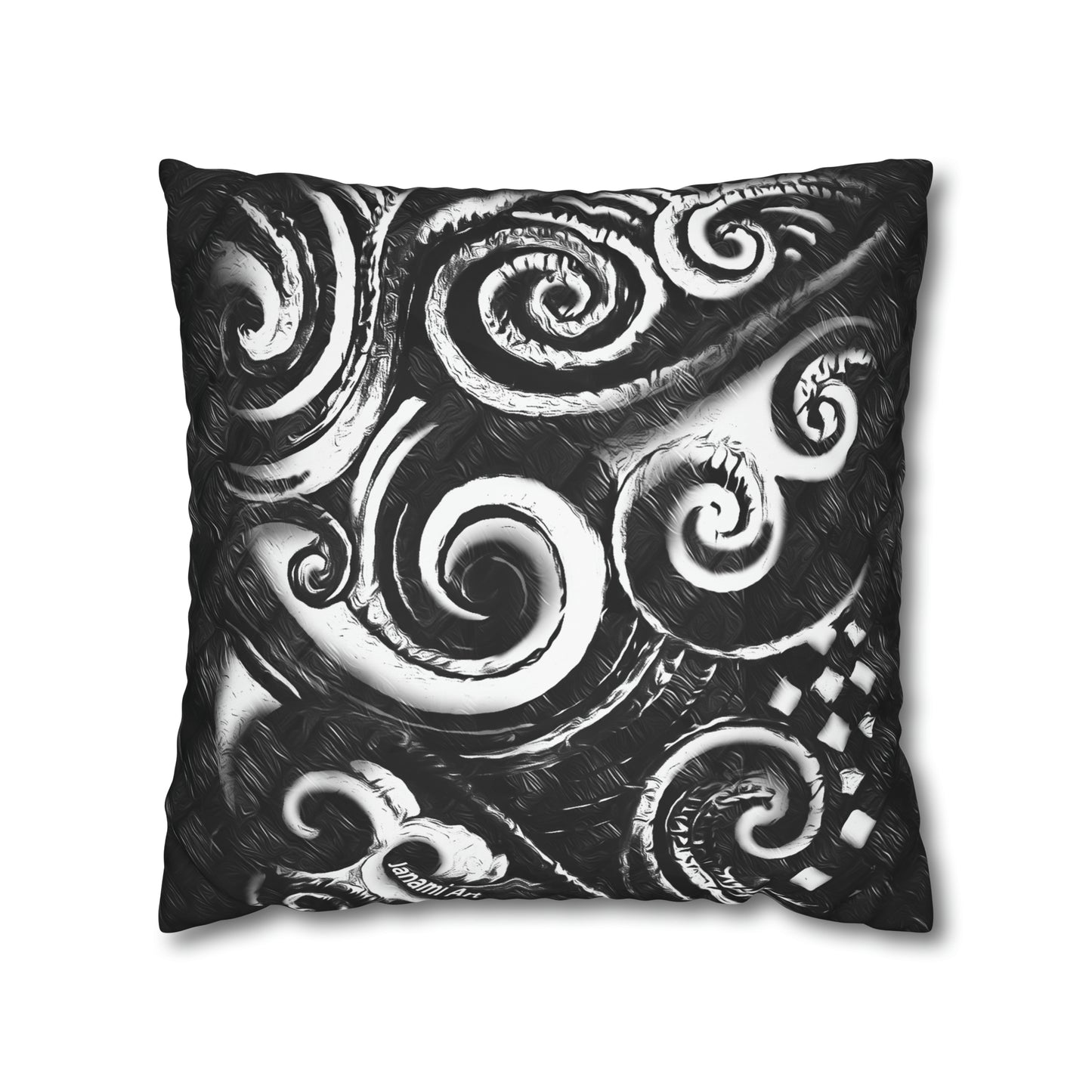 Pillowcase - koru black design