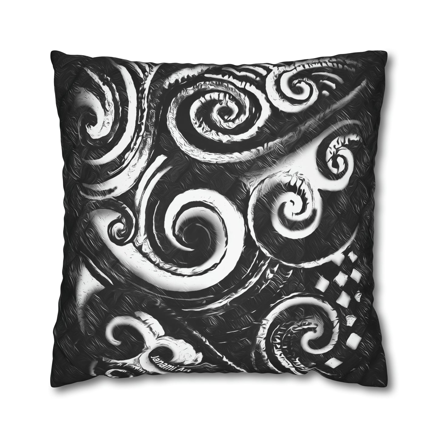 Pillowcase - koru black design