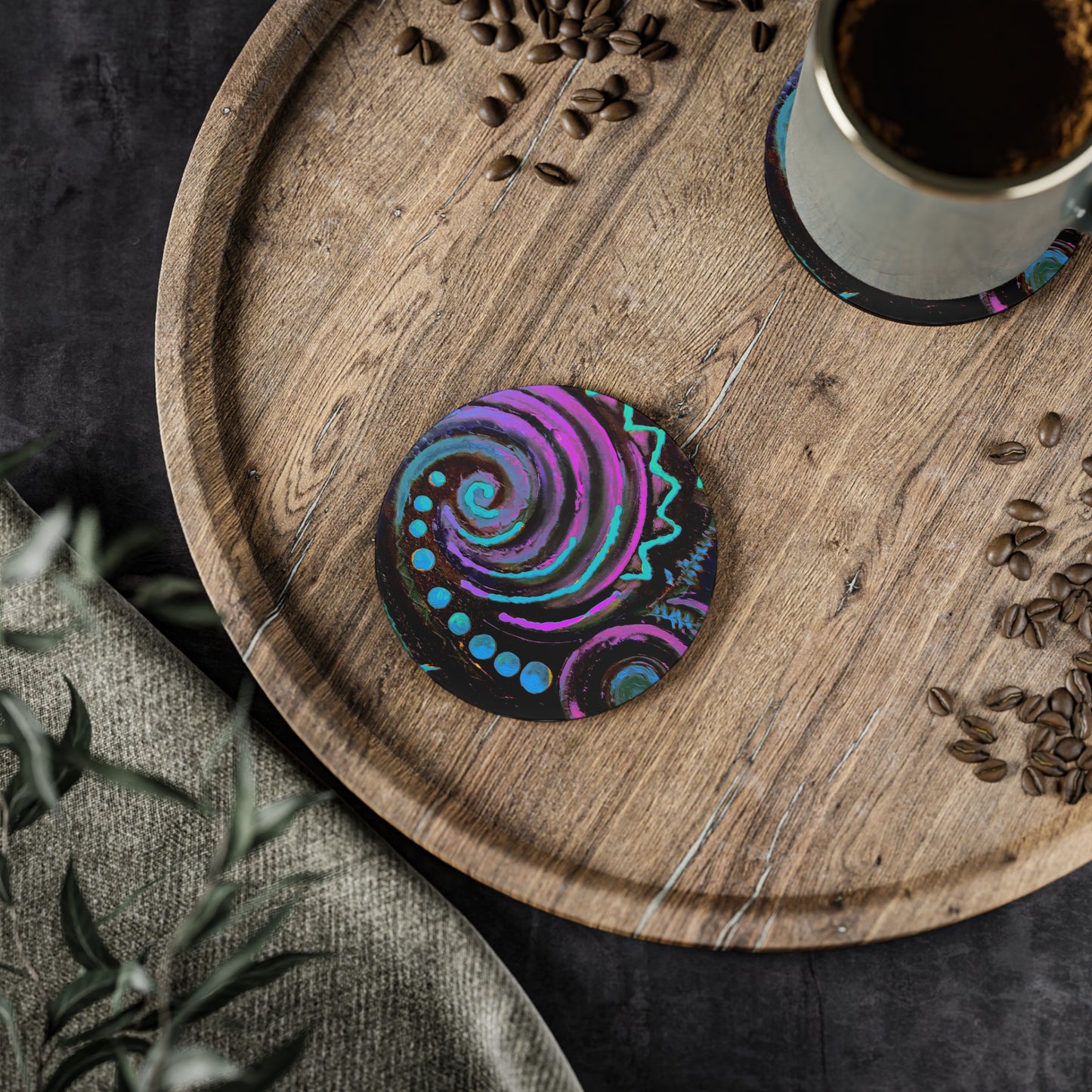 Coasters - koru design - sold separately or as a 4-piece set