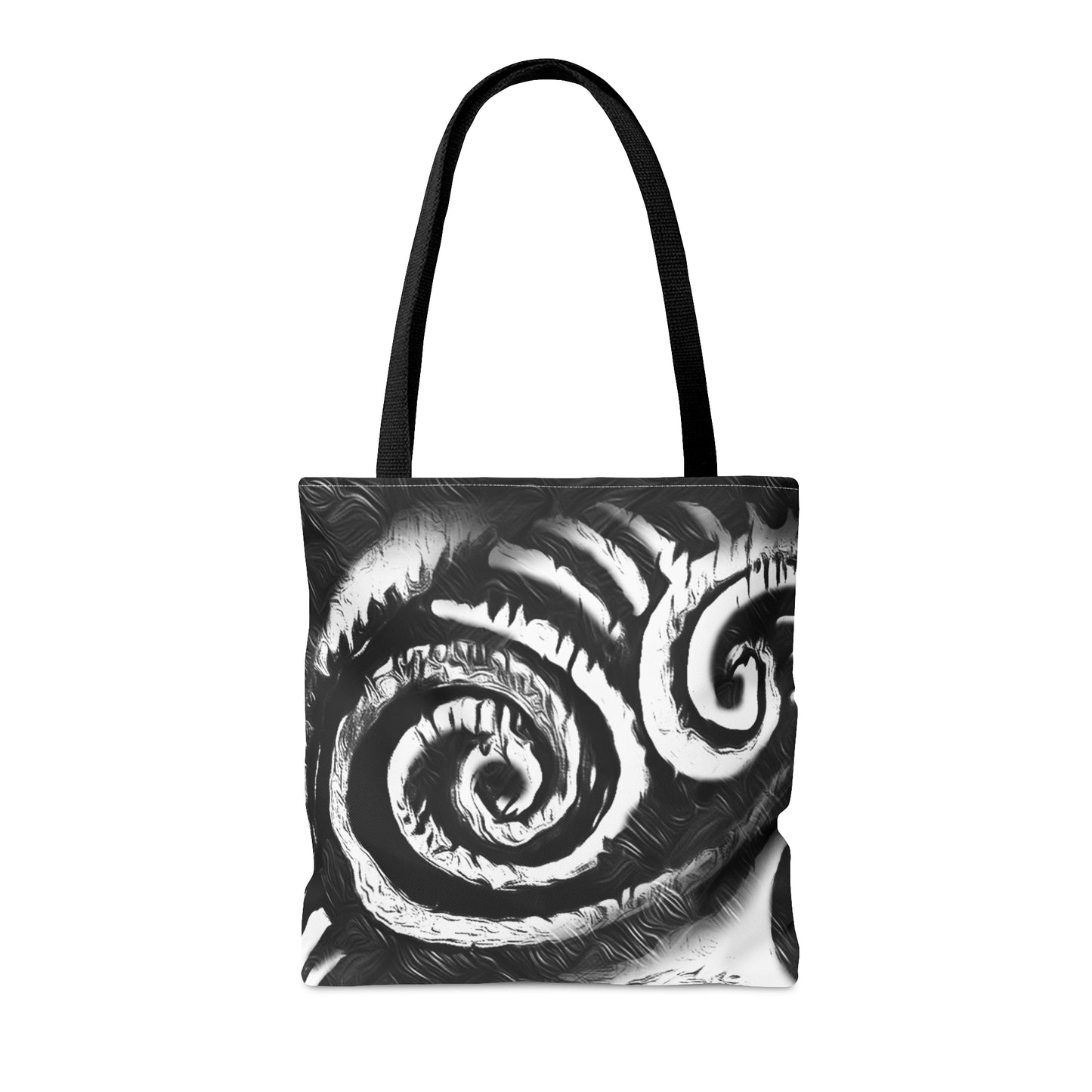Tote Bag (AOP) - black koru design
