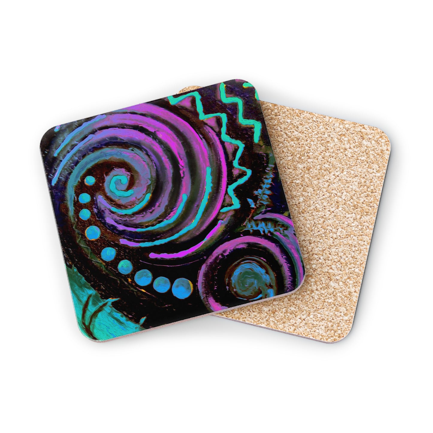 Coasters - koru design - sold separately or as a 4-piece set