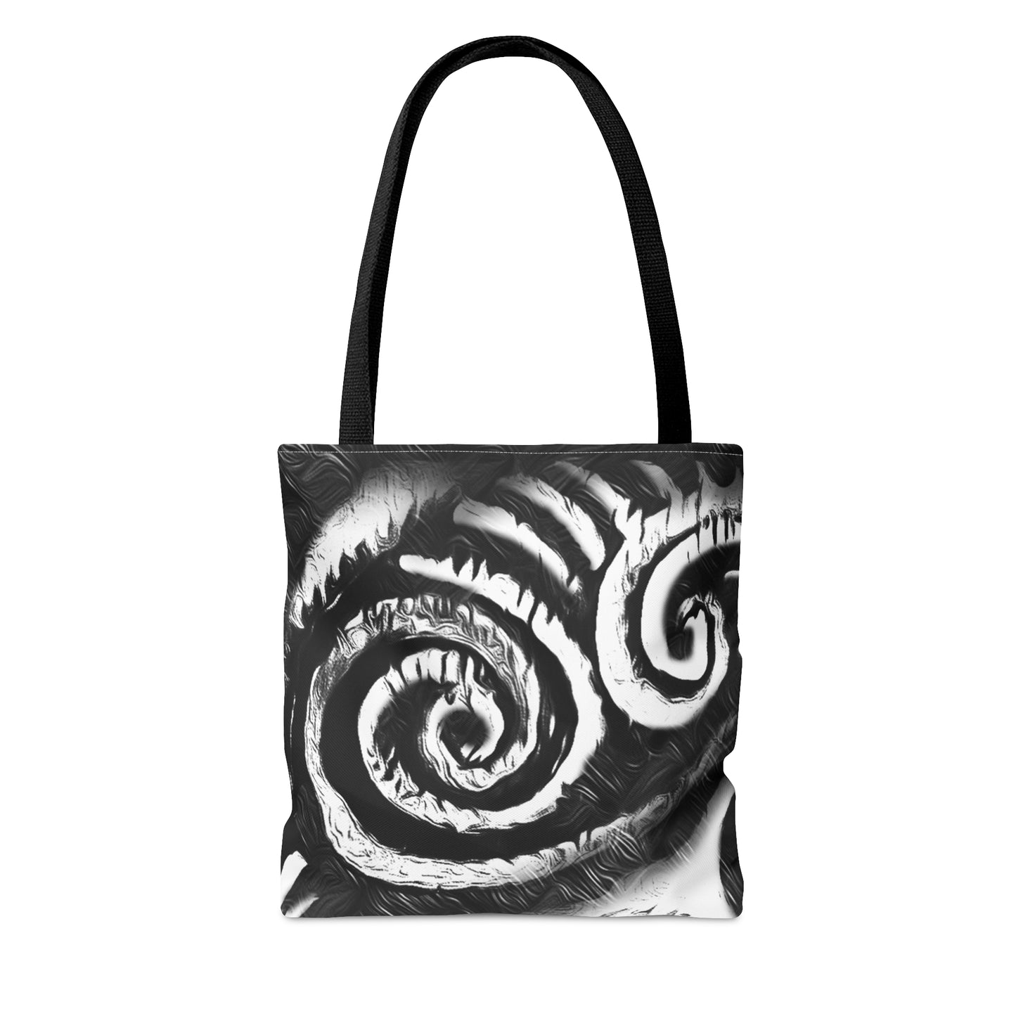 Tote Bag (AOP) - black koru design