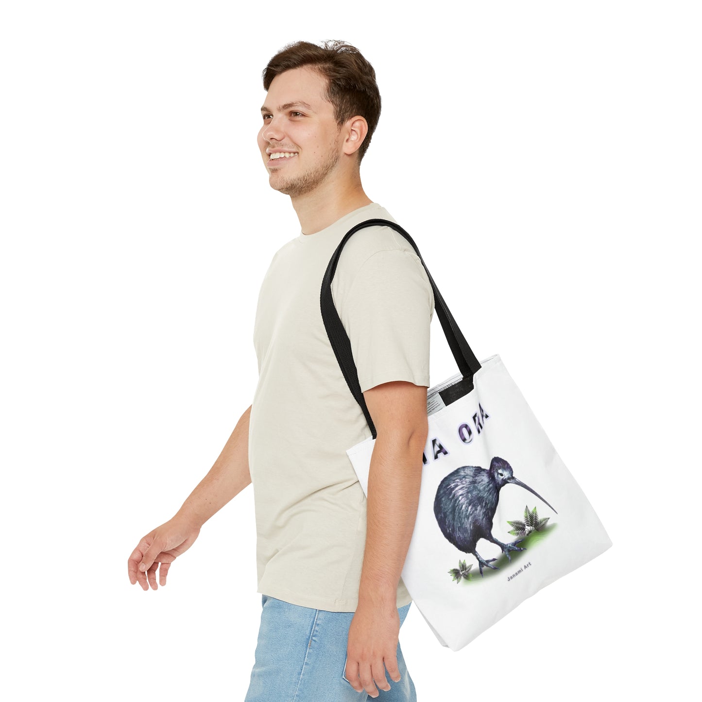 Tote Bag (AOP) - kiwi kia ora design
