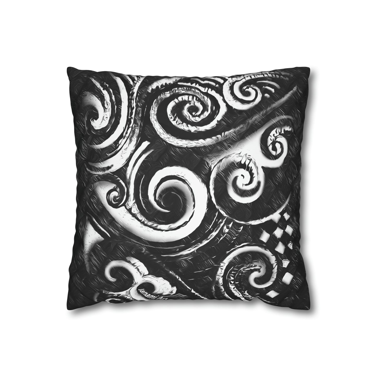 Pillowcase - koru black design
