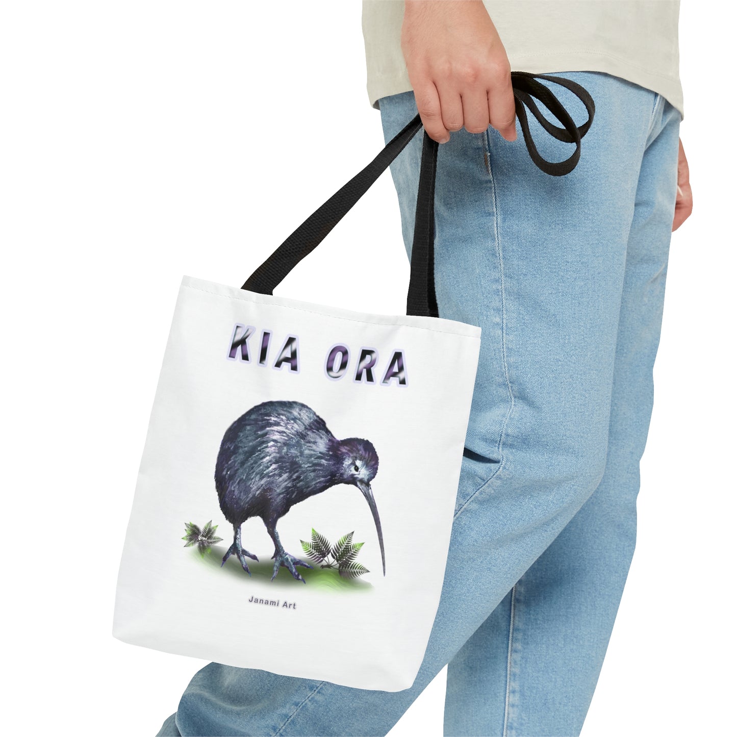 Tote Bag (AOP) - kiwi kia ora design