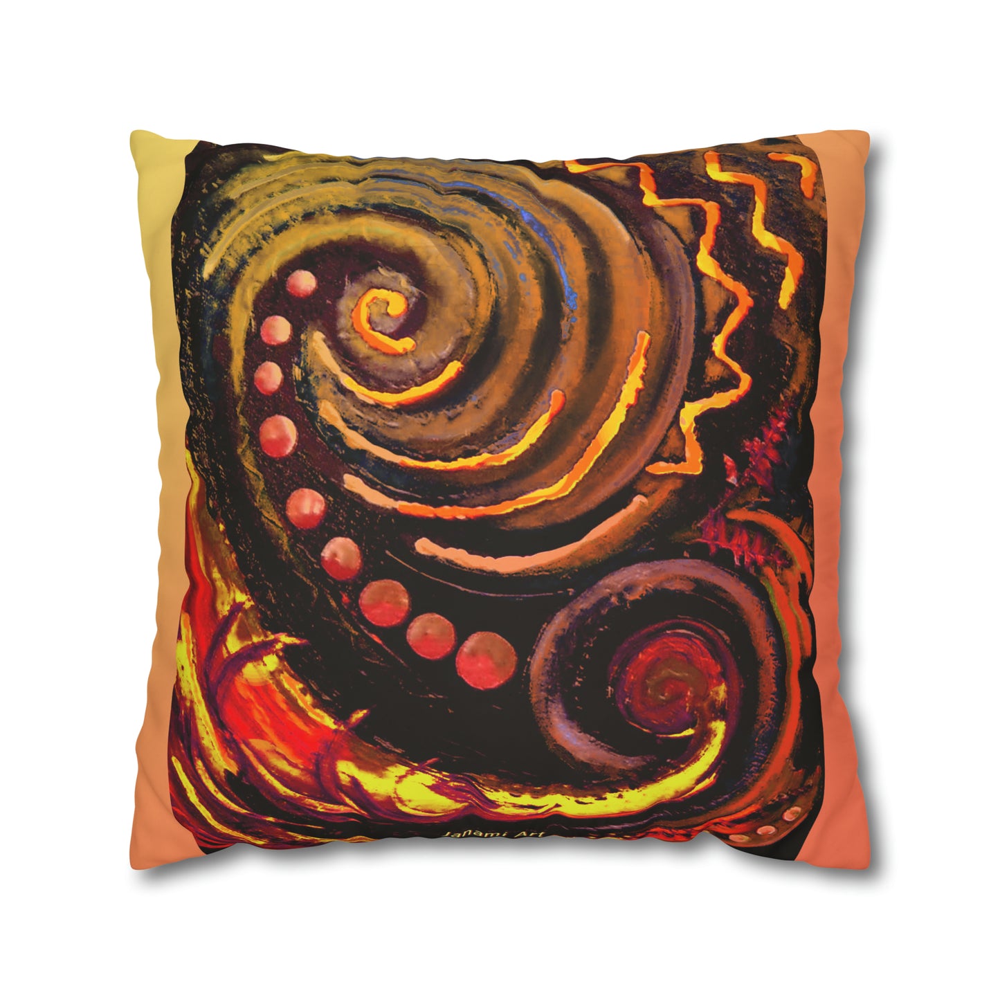 Pillowcase - koru orange design