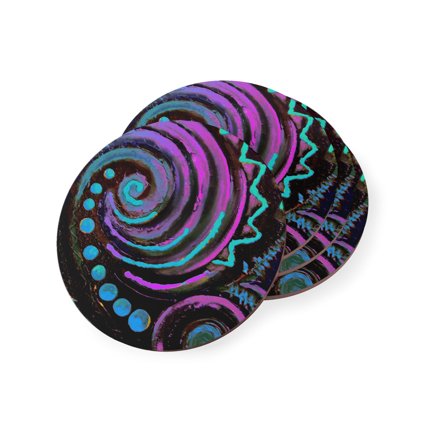 Coasters - koru design - sold separately or as a 4-piece set