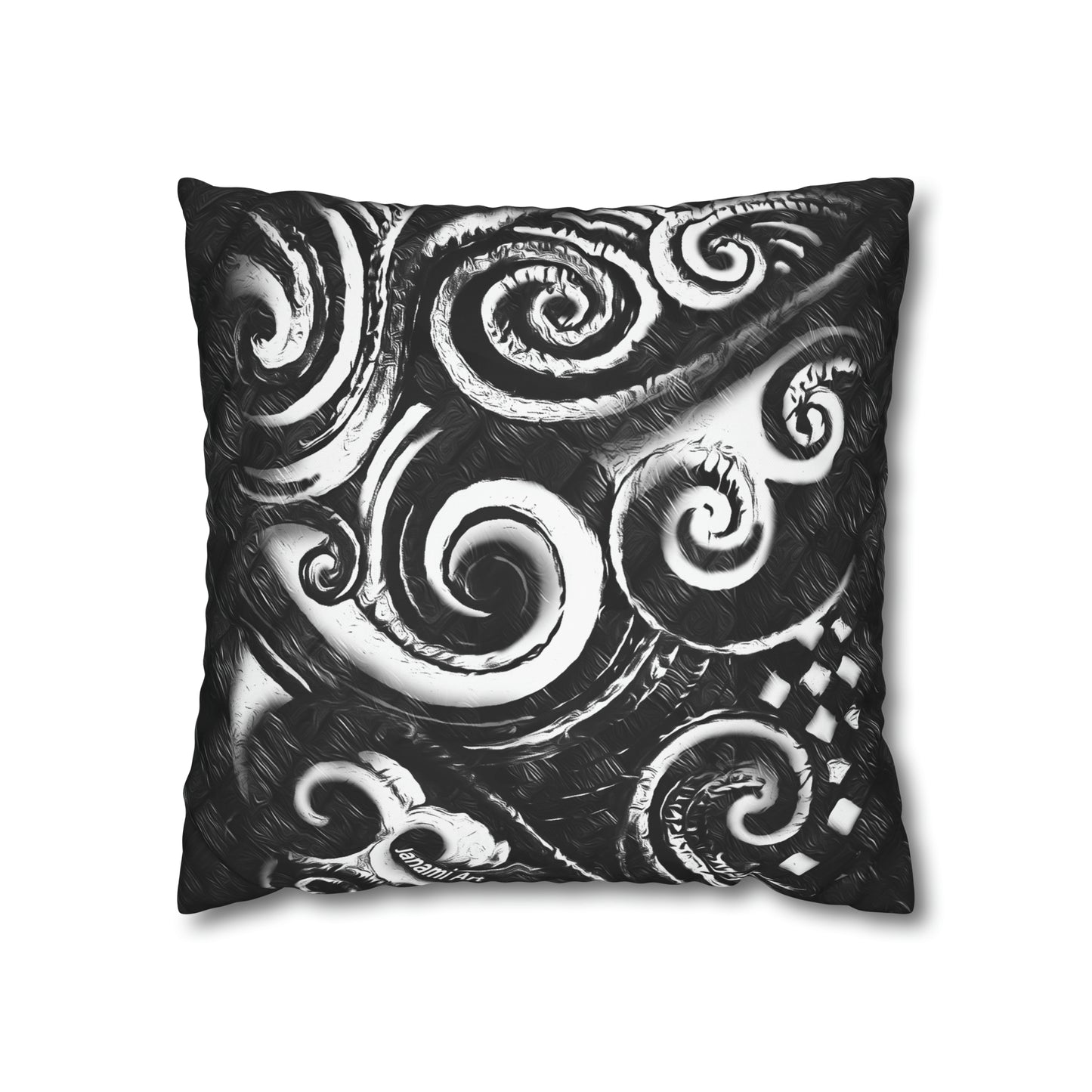 Pillowcase - koru black design
