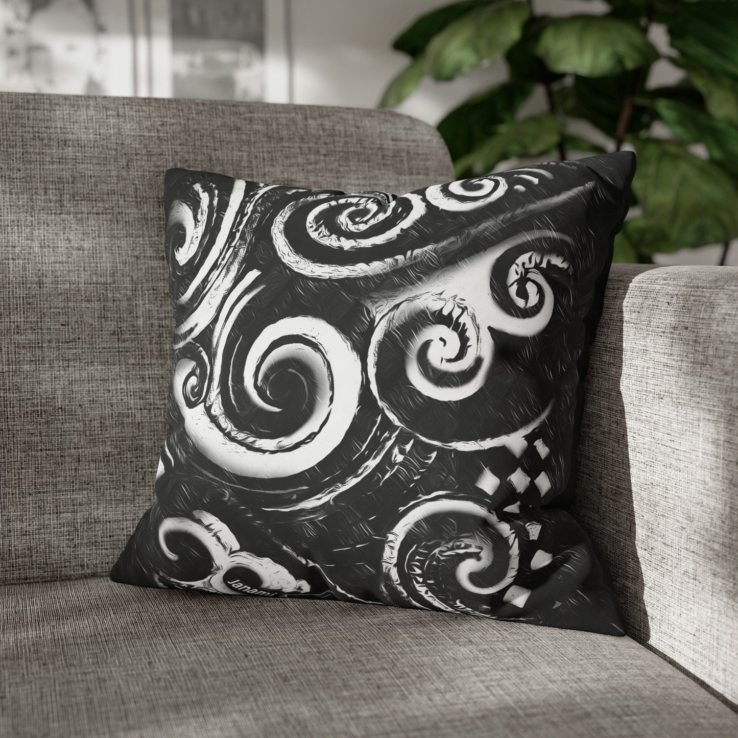 Pillowcase - koru black design