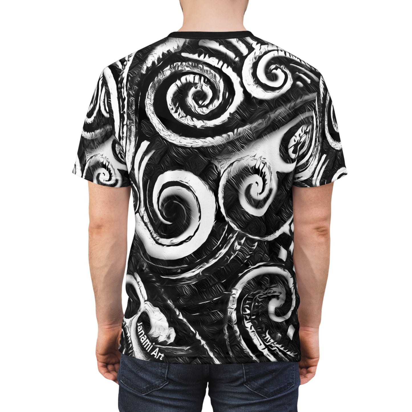Unisex Tee - (AOP) koru black