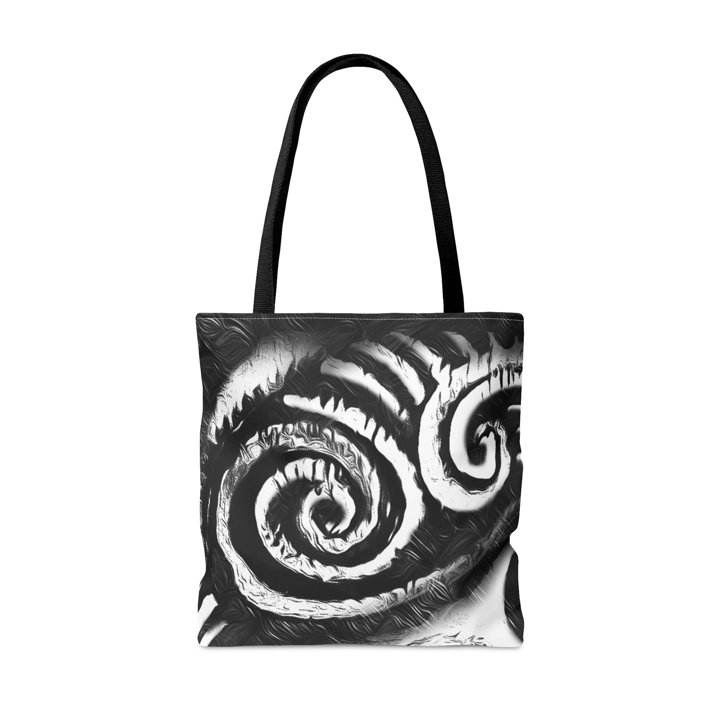 Tote Bag (AOP) - black koru design