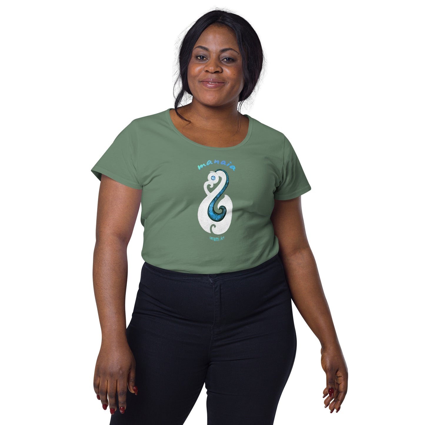 Women’s round neck tee - Manaia design