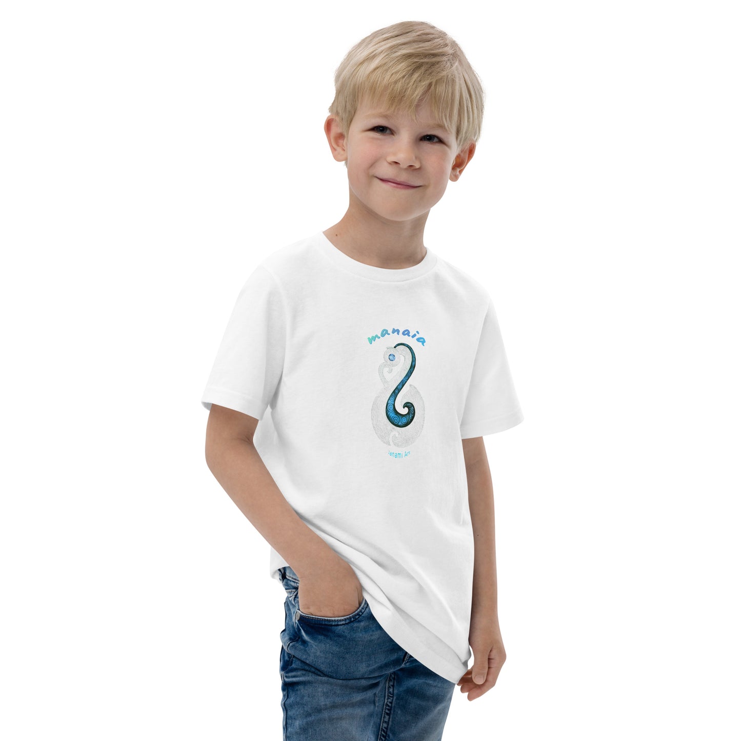 Kids jersey t-shirt - Manaia design