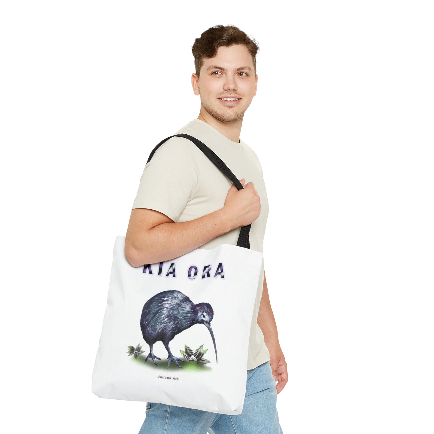 Tote Bag (AOP) - kiwi kia ora design