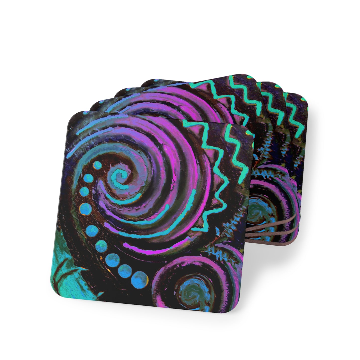 Coasters - koru design - sold separately or as a 4-piece set