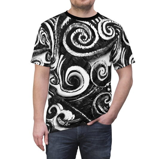 Unisex Tee - (AOP) koru black