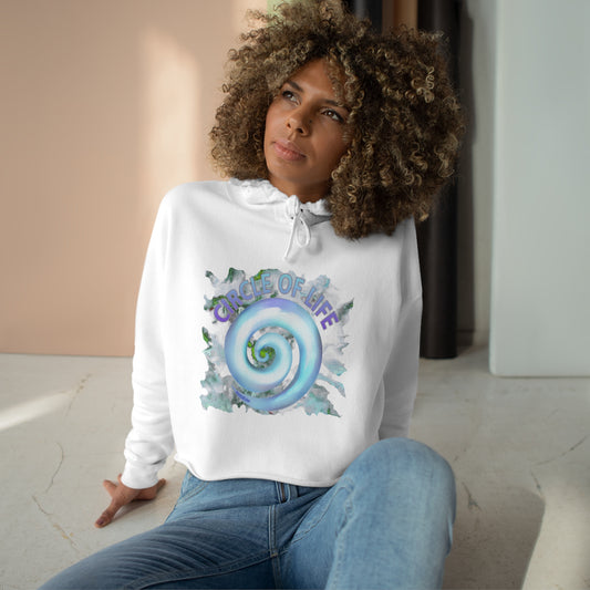 Crop Hoodie - Koru - Circle of life