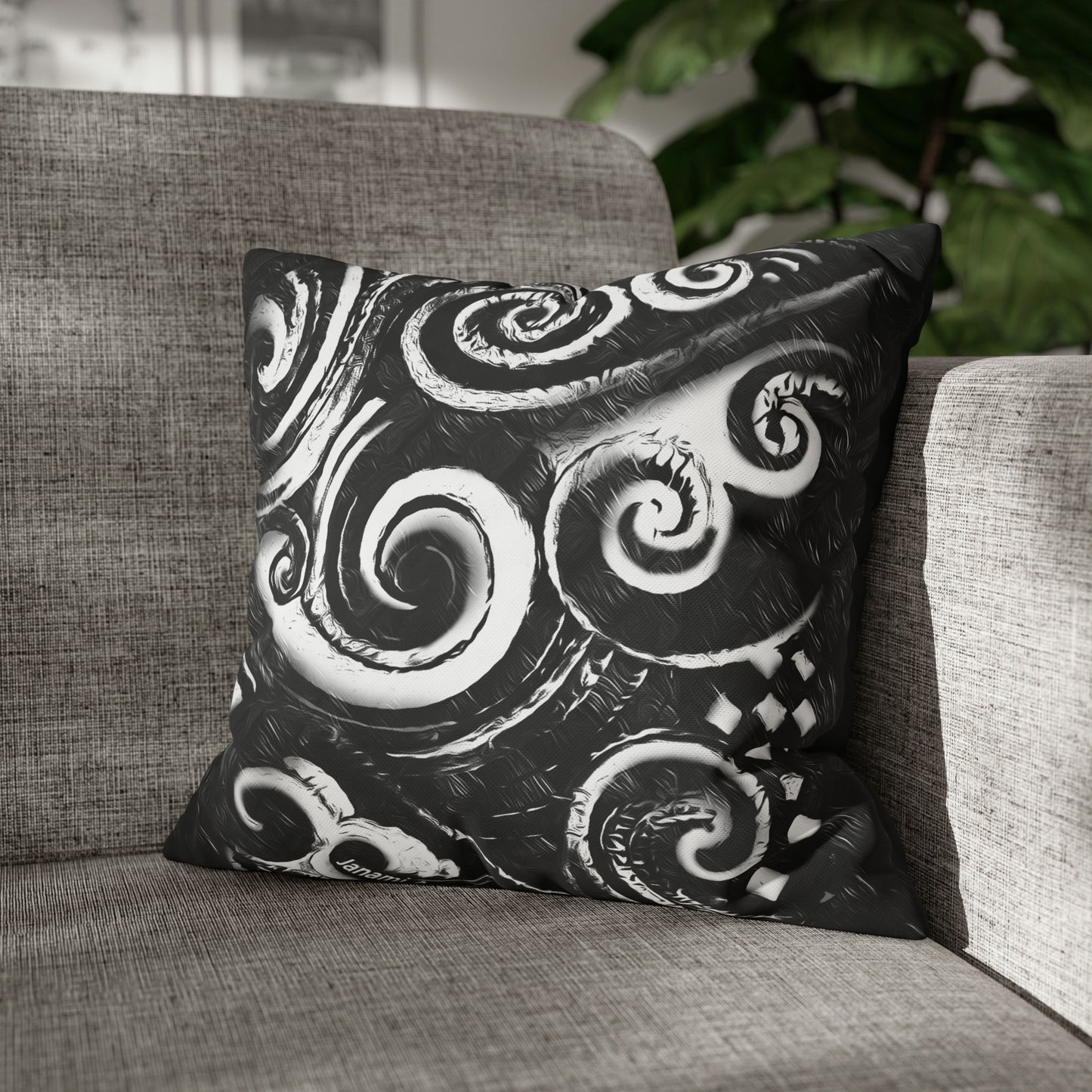 Pillowcase - koru black design