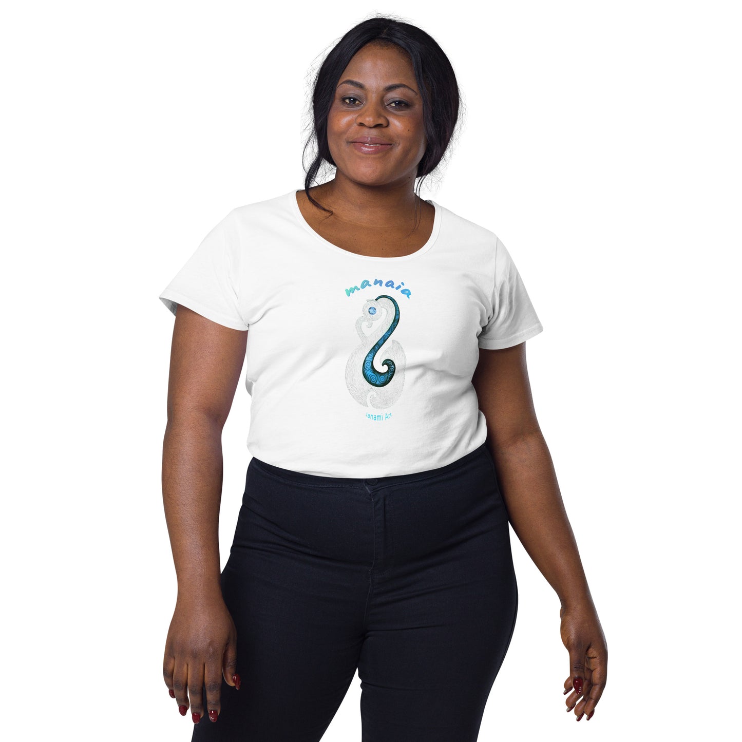 Women’s round neck tee - Manaia design